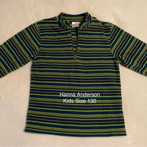 Hanna Andersson Fleece Pullover, Striped.